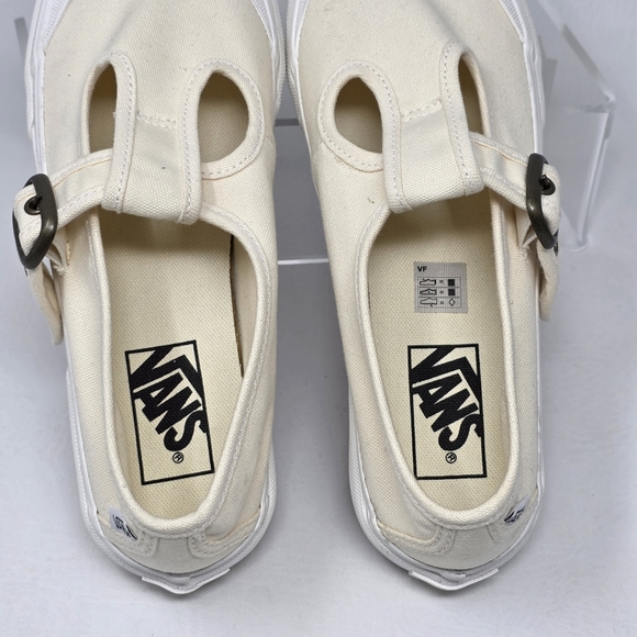 Vans Style 93 Mary Jane Women's Size 9.5 Beige Linen Canvas Buckle Shoes NEW - Picture 9 of 11